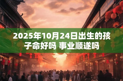 2025年10月24日出生的孩子命好吗 事业顺遂吗