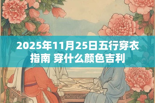2026年11月25日五行穿衣指南 穿什么颜色吉利