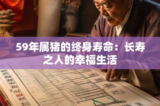 59年属猪的终身寿命：长寿之人的幸福生活