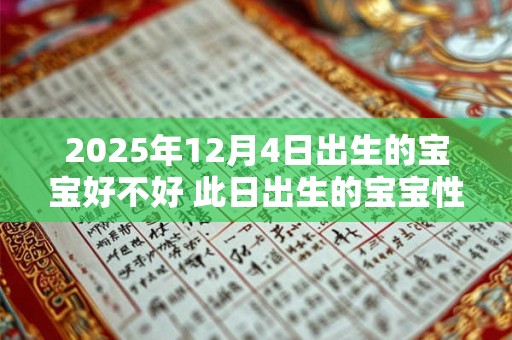 2025年12月4日出生的宝宝好不好 此日出生的宝宝性格