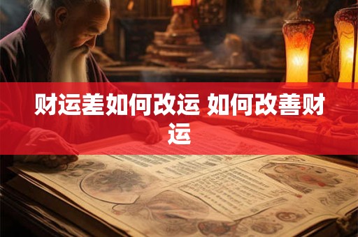 财运差如何改运 如何改善财运
