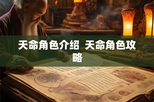 天命角色介绍  天命角色攻略