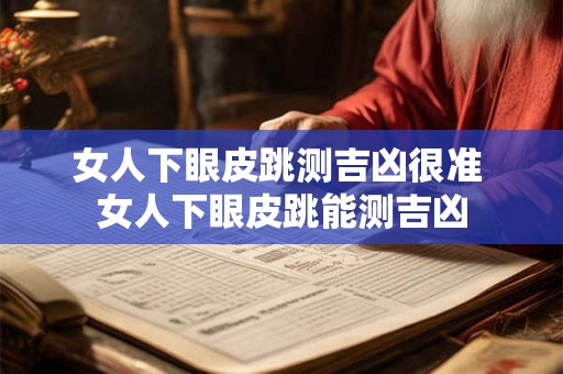 女人下眼皮跳测吉凶很准 女人下眼皮跳能测吉凶