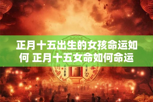 正月十五出生的女孩命运如何 正月十五女命如何命运如何