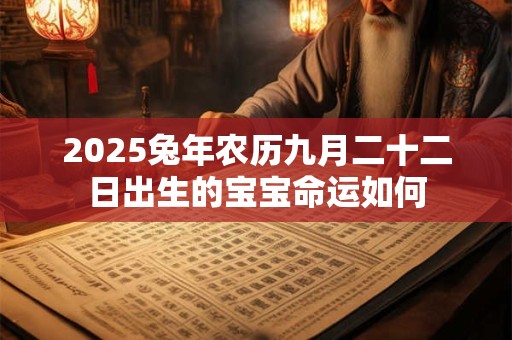 2025兔年农历九月二十二日出生的宝宝命运如何