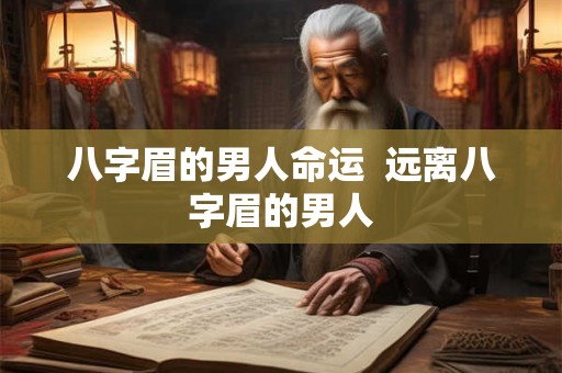 八字眉的男人命运  远离八字眉的男人