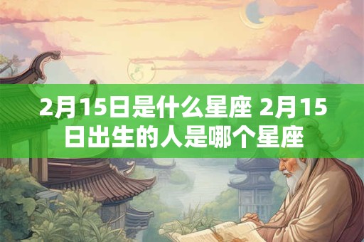 2月15日是什么星座 2月15日出生的人是哪个星座