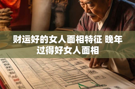 财运好的女人面相特征 晚年过得好女人面相