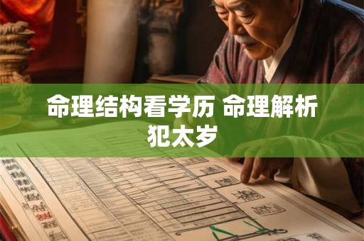 命理结构看学历 命理解析犯太岁