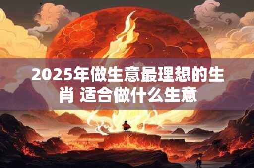 2025年做生意最理想的生肖 适合做什么生意