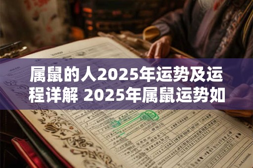 属鼠的人2025年运势及运程详解 2025年属鼠运势如何