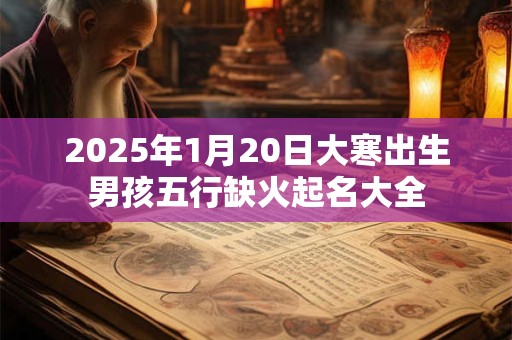 2025年1月20日大寒出生男孩五行缺火起名大全