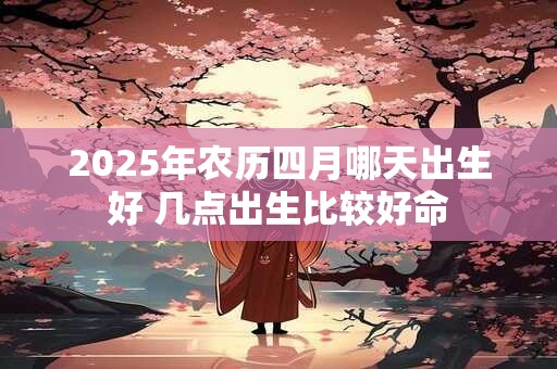2025年农历四月哪天出生好 几点出生比较好命