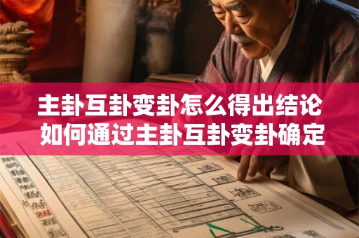主卦互卦变卦怎么得出结论 如何通过主卦互卦变卦确定结论