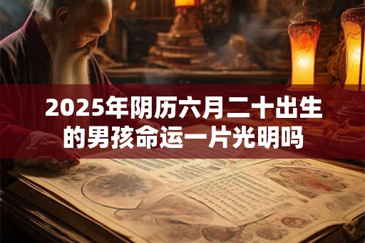 2025年阴历六月二十出生的男孩命运一片光明吗