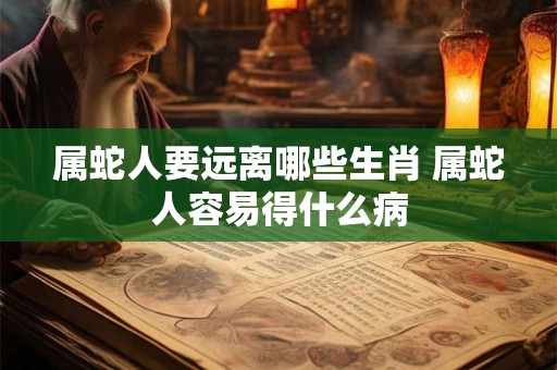属蛇人要远离哪些生肖 属蛇人容易得什么病