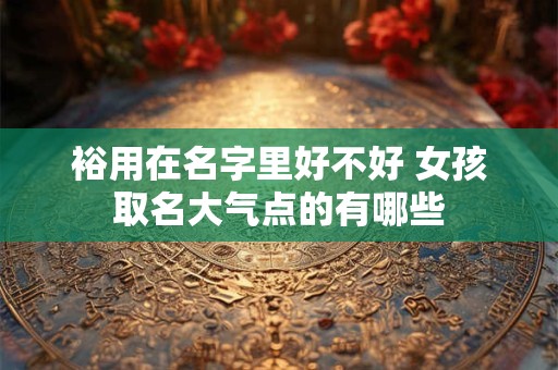 裕用在名字里好不好 女孩取名大气点的有哪些