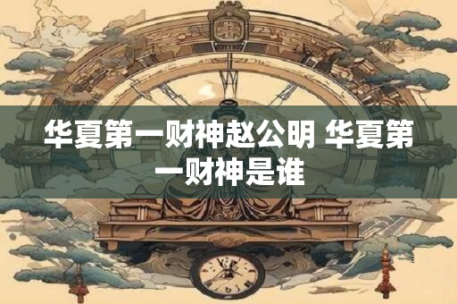 华夏第一财神赵公明 华夏第一财神是谁