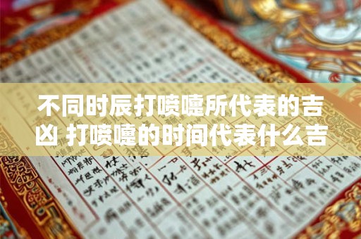 不同时辰打喷嚏所代表的吉凶 打喷嚏的时间代表什么吉凶