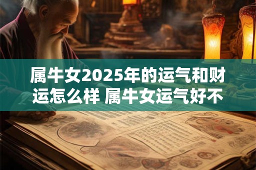属牛女2025年的运气和财运怎么样 属牛女运气好不好