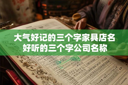 大气好记的三个字家具店名 好听的三个字公司名称