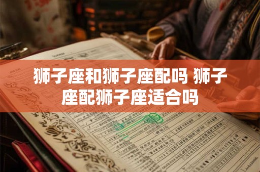 狮子座和狮子座配吗 狮子座配狮子座适合吗