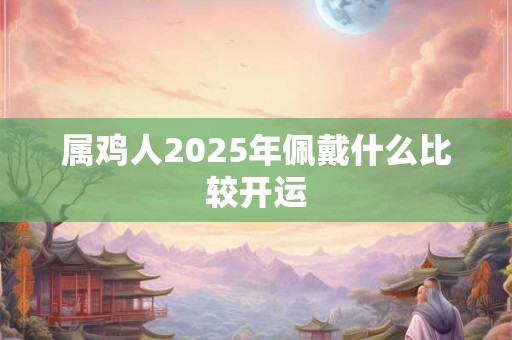 属鸡人2025年佩戴什么比较开运