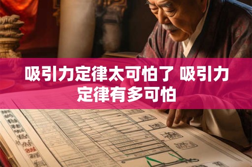 吸引力定律太可怕了 吸引力定律有多可怕