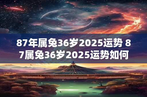 87年属兔36岁2025运势 87属兔36岁2025运势如何