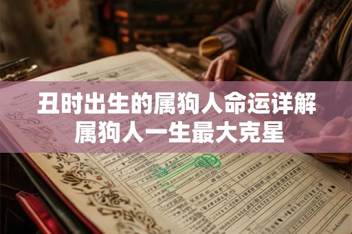 丑时出生的属狗人命运详解 属狗人一生最大克星