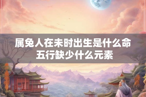 属兔人在未时出生是什么命 五行缺少什么元素