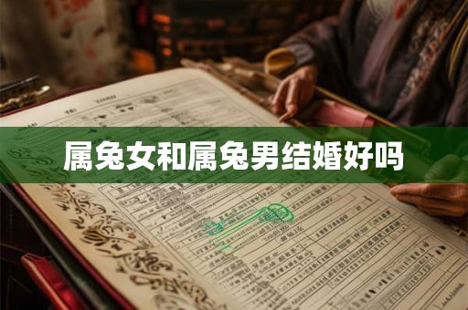 属兔女和属兔男结婚好吗