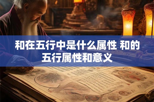 和在五行中是什么属性 和的五行属性和意义