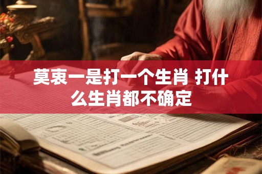 莫衷一是打一个生肖 打什么生肖都不确定