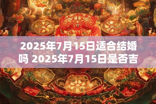2025年7月15日适合结婚吗 2025年7月15日是否吉日成婚