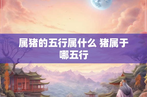 属猪的五行属什么 猪属于哪五行