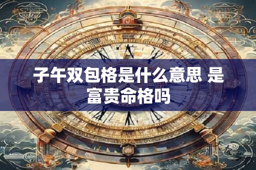 子午双包格是什么意思 是富贵命格吗