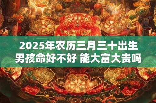 2025年农历三月三十出生男孩命好不好 能大富大贵吗