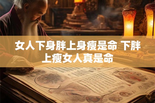 女人下身胖上身瘦是命 下胖上瘦女人真是命