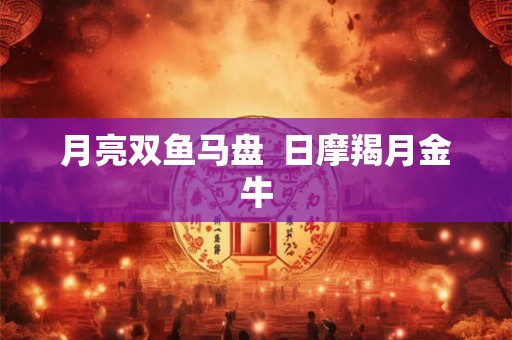 月亮双鱼马盘  日摩羯月金牛