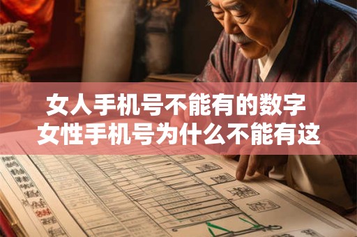 女人手机号不能有的数字 女性手机号为什么不能有这些数字