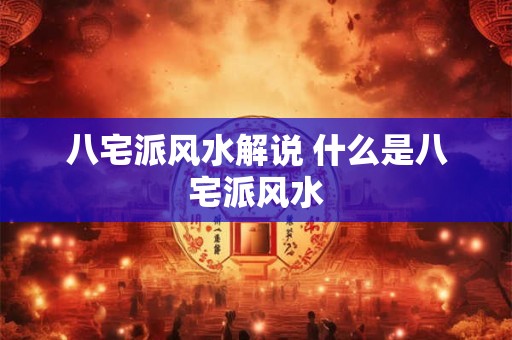 八宅派风水解说 什么是八宅派风水