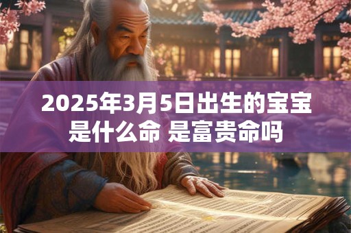 2025年3月5日出生的宝宝是什么命 是富贵命吗