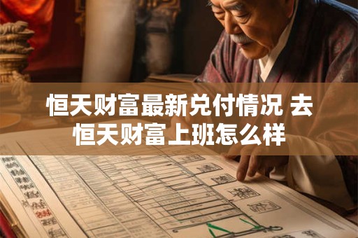 恒天财富最新兑付情况 去恒天财富上班怎么样