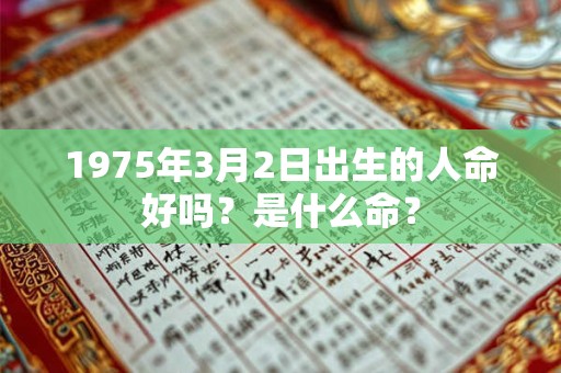 1975年3月2日出生的人命好吗？是什么命？