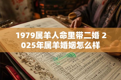 1979属羊人命里带二婚 2025年属羊婚姻怎么样