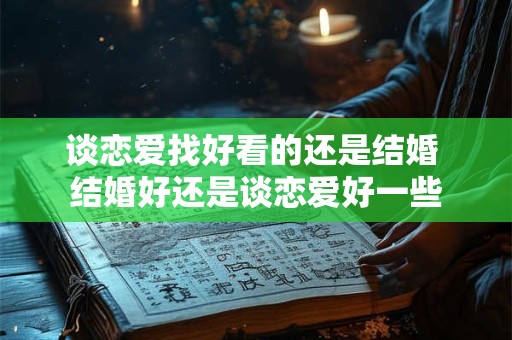 谈恋爱找好看的还是结婚 结婚好还是谈恋爱好一些