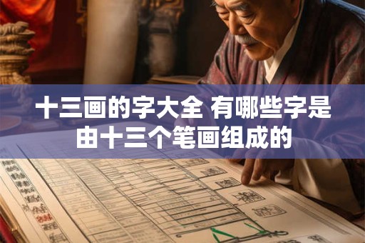十三画的字大全 有哪些字是由十三个笔画组成的