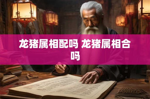 龙猪属相配吗 龙猪属相合吗