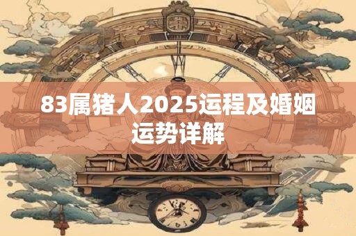 83属猪人2025运程及婚姻运势详解